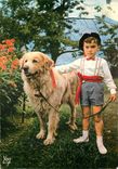 CPM Nos Belles Pyrenees Folklore Pyreneen L'Enfant au Chien 
