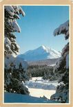 CPM L'hiver en montagne Cadre de neige 