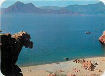 CPM Panorama de la Corse Piana Cotoyant le port de peche la charmante plage de Ficajola 