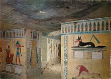 CPM Luxor Vallee des Reines Peintures murales dans le tombeau de Khamouast 