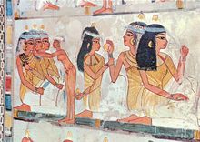 CPM Luxor Tombes des Nobles Peintures murales dans le tombeau du Nakht 