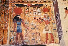 CPM Tomb of King Sethi Le roi offrant du vin a Ra Hor akhti 