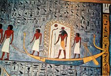 CPM Tomb of King Ramses I La barque de Ra halee dans le Monde inferieur 