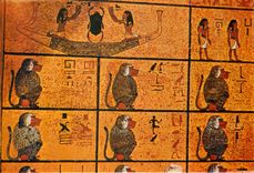 CPM Tomb of Tut Ankh Amun Les babouins sacres assistent au voyage nocturne du soleil dans le monde i
