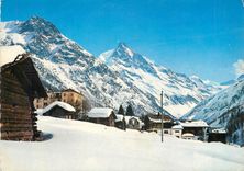 CPM Zinal et vue sur le Bec de Bosson 