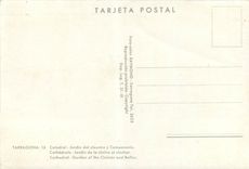 CPM Tarragona Cathedrale Jardin de la cloitre et clocher 