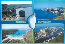 CPM Souvenir de Corse Le grain de sable Les falaises L'anse de Paraguano La citadelle 