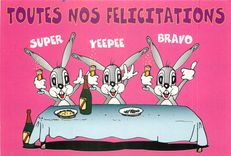 CPM Toutes nos Felicitations Lapin 