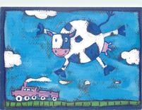 CPM Annabelle Lechat La vache volante 