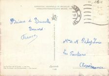 CPM Exposition Universelle de Bruxelles Le Pavillon de la Suisse Les Lacs 