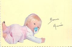 CPM Bonne Annee Enfant Bebe
