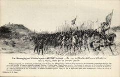 (Yonne) Old Vezelay In 1290 Knights of France and England joined together for Third Crusade- CPA Crusade