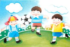 CPM Cette carte a ete dessinee par un des enfants recueillis par Villages du Monde pour Enfants Foot