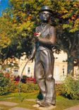 CPM Suisse Vevey la statue de Charlie Chapun 