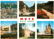 CPM En Lorraine Metz Ville d'Arts et de Traditions est aussi une ville de fleurs et de Verdure