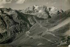 CPM En Montant au col de l'Iseran (2770 m) les lacets du parc a moutons et le Pic de la Transteleina
