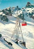 CPM Courchevel (Savoie) (1850 m) le Telepherique la piste de la Saulire et la croix des Verdons