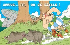 CPM Arrive ici on se Regale Asterix Obelix