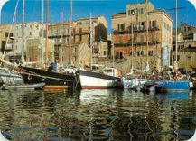 CPM Panorama de la Corse Propriano Jeux d'eau et de Lumiere dans le port