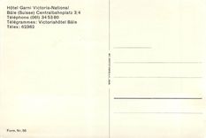 CPM Hotel Garni Victoria National Bale (Suisse) centralbahnplatz