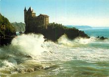 CPM Cote Basque Biarritz Tempete sur la Villa Belza