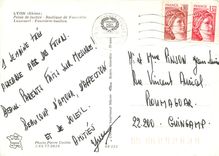 CPM Lyon (Rhone) Palais de justice Basilique de Fourviere Bateau