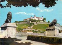 CPM Lions bridge With fortresse Marienberg ans vineyards with location