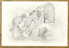 CPM Enfant Ane Mule Jesus