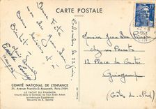 CPM Comite National de l'Enfance le Yacht du Pharaon Egypte