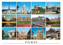CPM Paris La Tour Eiffel Le Sacre Coeur Notre Dame le Chatelet
