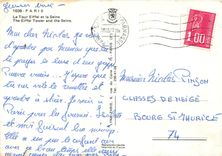 CPM Paris La tour eiffel et la Seine