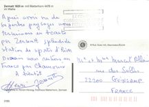 CPM Zermatt 1620 m mit Matterhorn 4478 m im Wallis