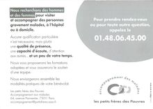 CPM Offrez un peu de temps a ceux qui sont malades Petits Freres des Pauvres