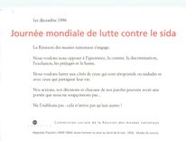 CPM Journee mondiale de lutte contre le SIDA AIDS Hippolyte Flandrin Musee du Louvre Paris