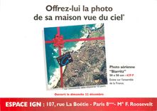 CPM Offrez lui la photo de sa maison vue du ciel Espace IGN Rue La Boetie Paris