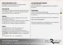 CPM L'Info Metropole Votre rendez vous mensuel Journal  Rennes