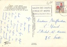 CPM Lyon (Rhone) Fourviere les ponts du RHone Statue de Louis XIV