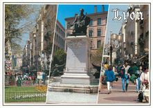 CPM Lyon (Rhone) Rue victor Hugo Place Ampere