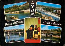 CPM Lyon (Rhone) La Saone La Rhone la Croix Rousse la colline qui travaille le Beaujolais