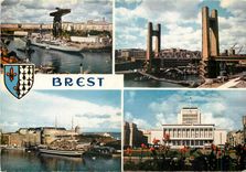 CPM Brest (Finistere) L'Arsenal le pont levant l'amiraute et l'hotel de ville