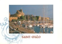 CPM Saint Malo les remparts le bassin et le chateau