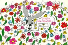 CPM Joyeux Anniversaire Les Inedits de Samy et Suzy Bugs Bunny Lapin