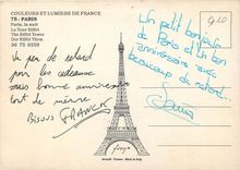CPM Paris la nuit La Tour Eiffel 