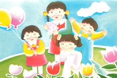 CPM Cette carte a ete dessinee par un des enfants recueillis par Villages du Monde pour Enfants 