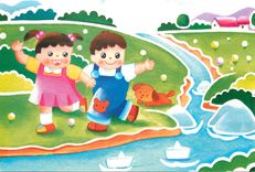 CPM Cette carte a ete dessinee par un des enfants recueillis par Villages du Monde pour Enfants 