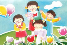 CPM Cette carte a ete dessinee par un des enfants recueillis par Villages du Monde pour Enfants 