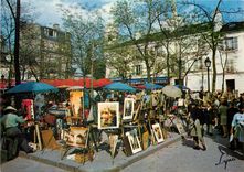 CPM Paris Montmartre Les Peintres et la Place du Tertre 