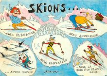 CPM Images de Chez Nous en Hiver Skions Ski