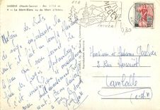 CPM Megeve Haute Savoie Le Mont Blanc vu du Mont d'Arbois