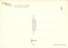 CPM Paris La Tour Eiffel et Jardin du Palais de Chaillot 